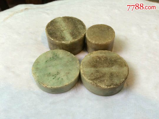 清代老翡翠玉芯4块