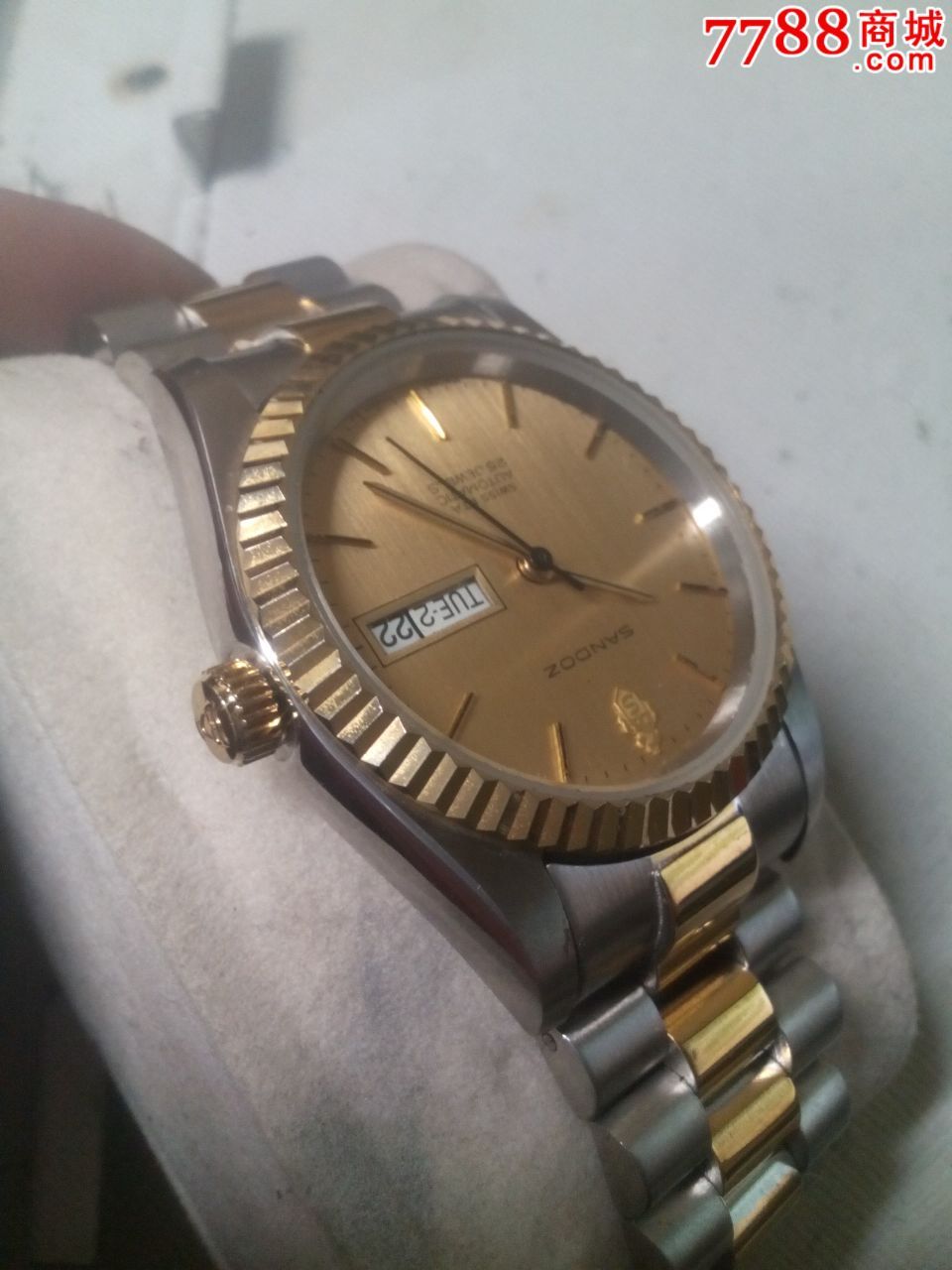 瑞士机芯山度士18k包金款男表_手表/腕表_第6张_7788钟表