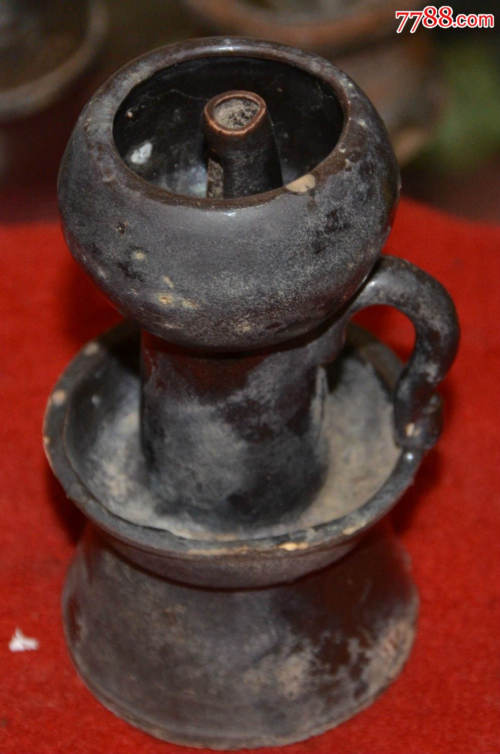 老黑釉油灯5只!