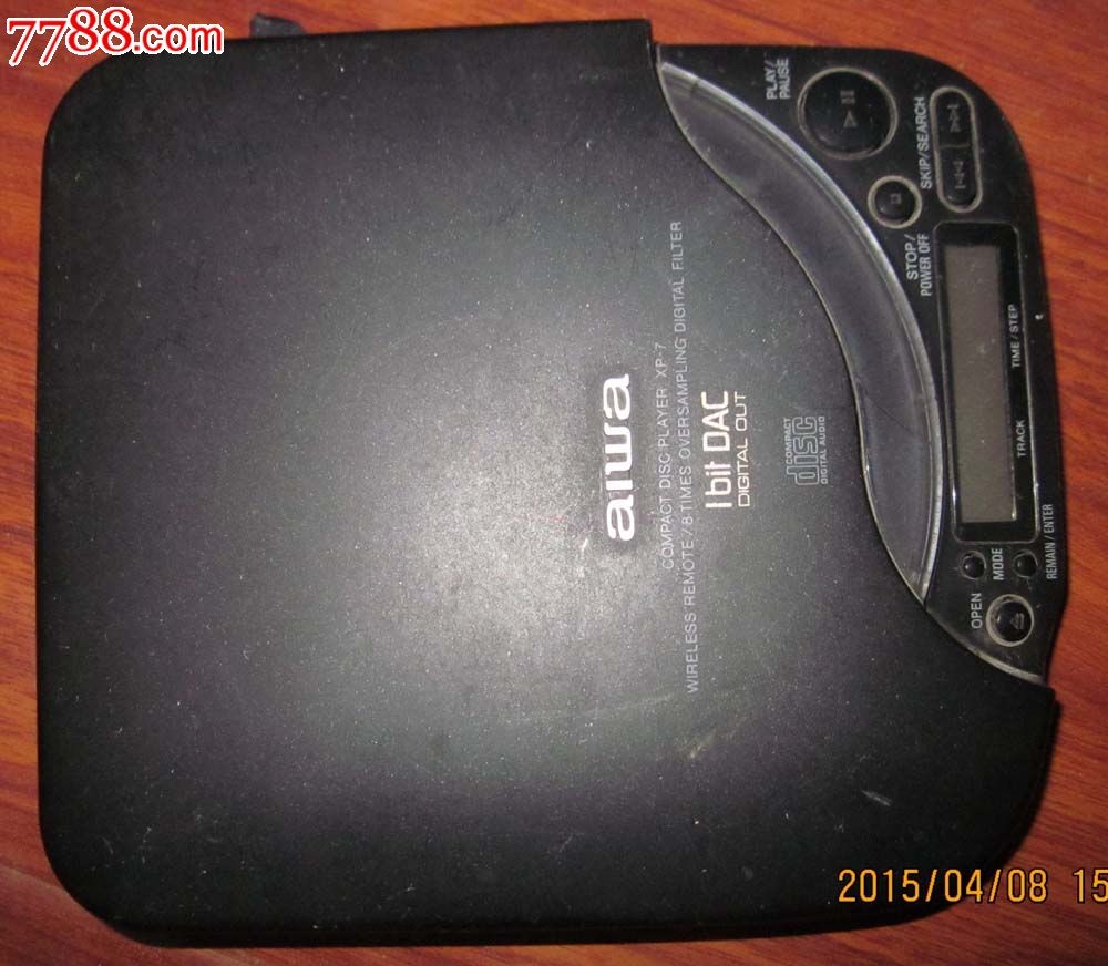 aiwa,爱华,xp-7,cd播放器随身听有电池盒故障机