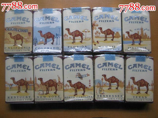 限量版骆驼--美国十大州(软包空3d)