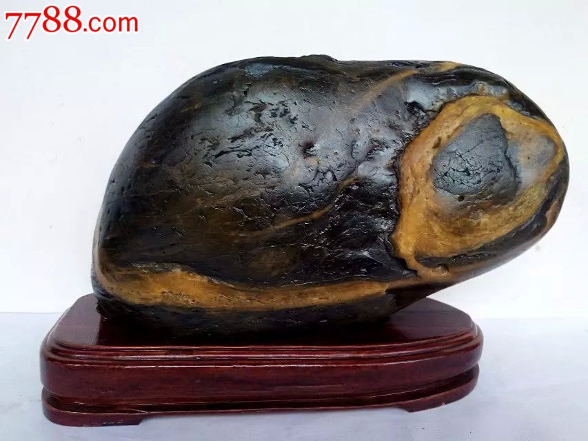 长江汉江天然水冲画面石【凝望】