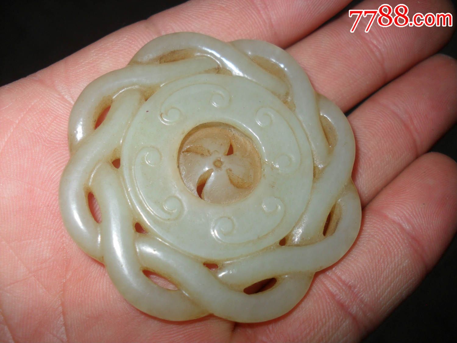 清代和田玉转心佩,时来运转