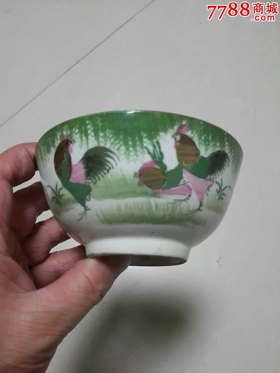 民国公鸡碗.