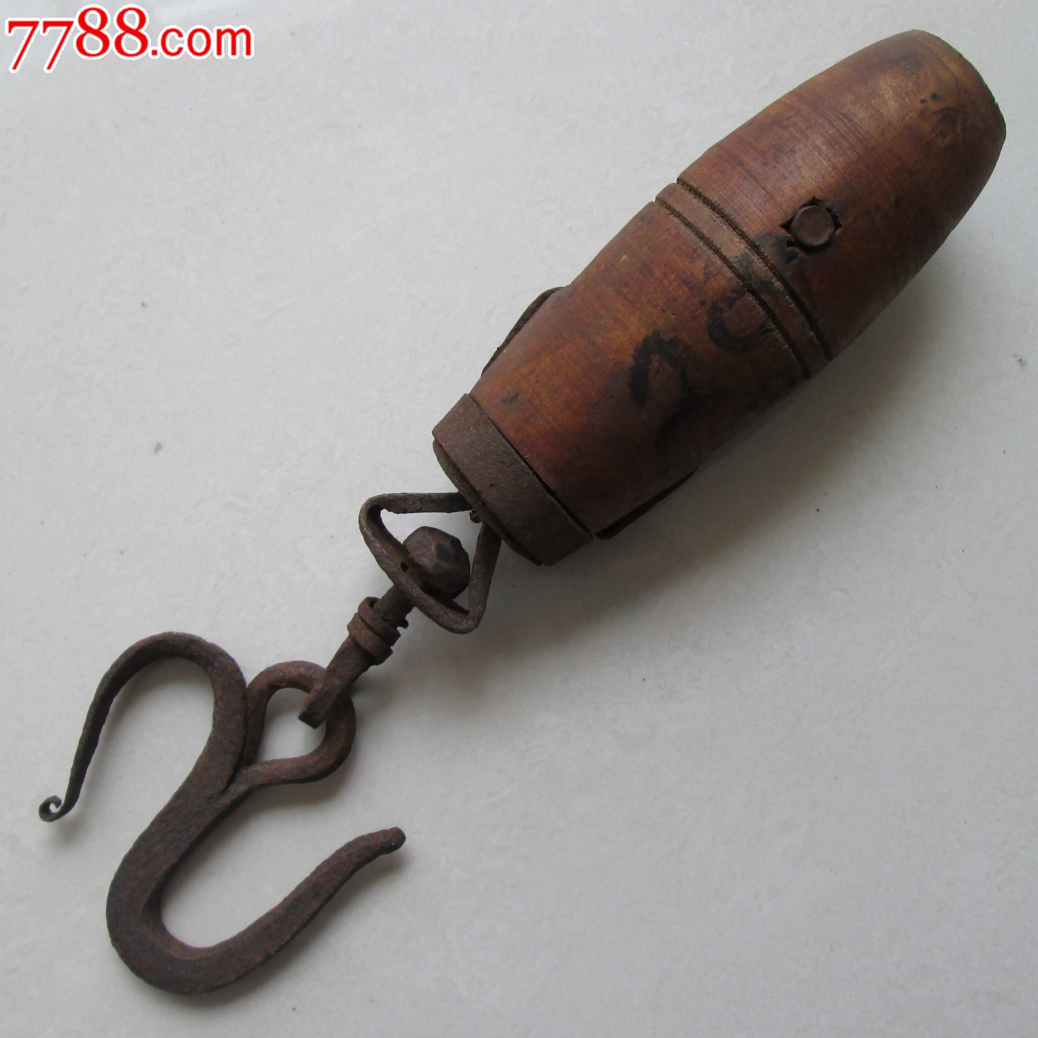 解放初期50年代,嘉善县干窑建筑社出品,木铁滑车滑轮