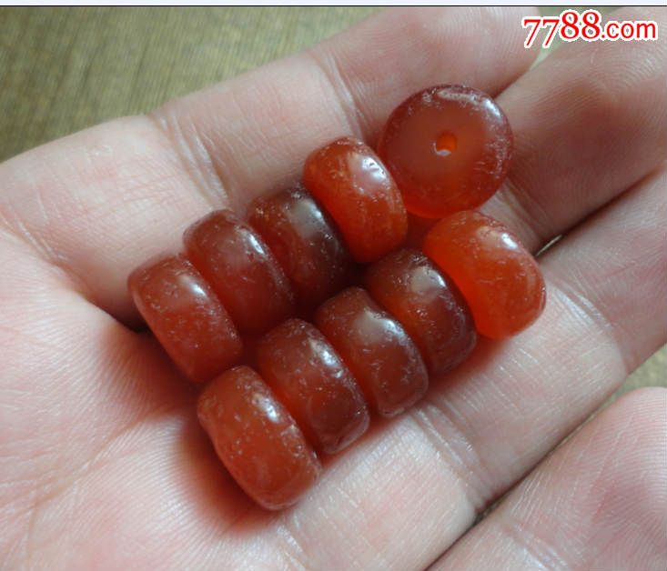 老玛瑙算盘珠10颗