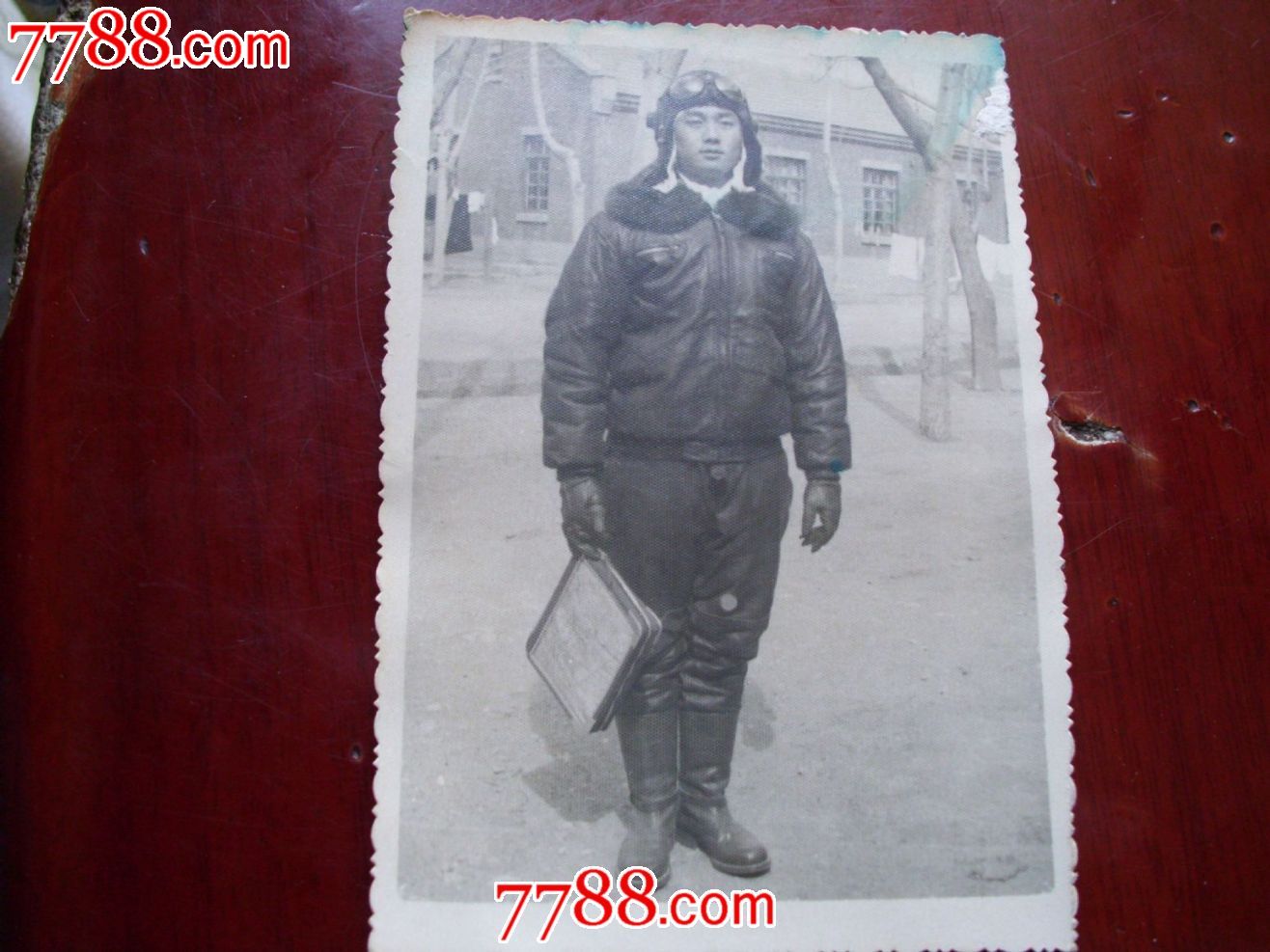 空军飞行员照[长11x8公分],老照片,个人照片,六十年代(20世纪),黑白