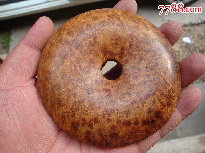 黄花梨瘿木大平安扣