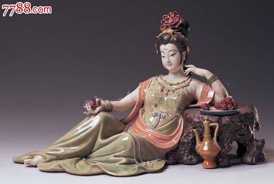 省级大师刘健芬作品石湾陶瓷四大美人杨贵妃