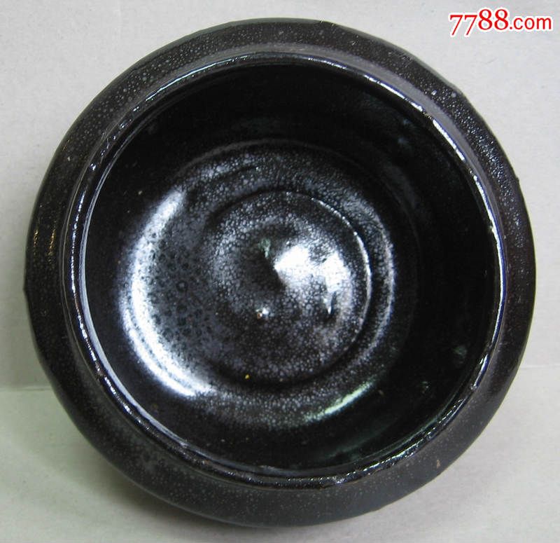 老古瓷器收藏品——宋代磁州窑黑釉油滴纹香炉【大开门!好纹饰!】