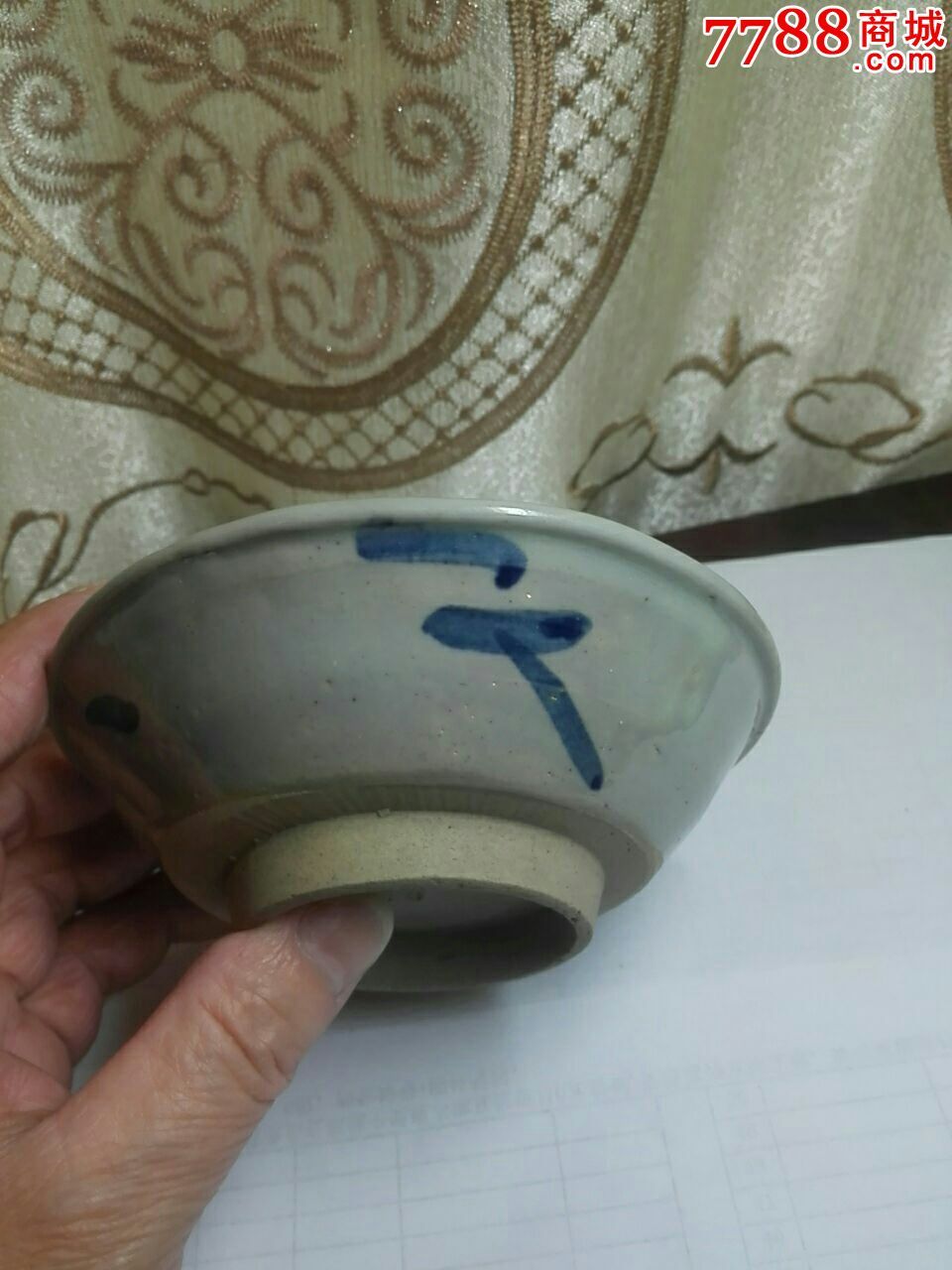明清土青花酒碗.完整完好-se30425634-青花瓷-零售-7788收藏