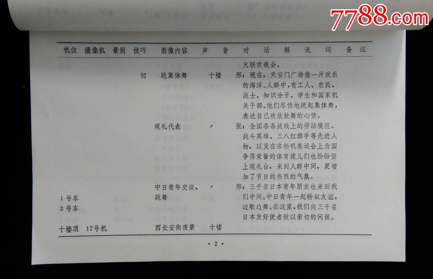 庆祝中华人民共和国成立三十五周年焰火晚会电视直播台本