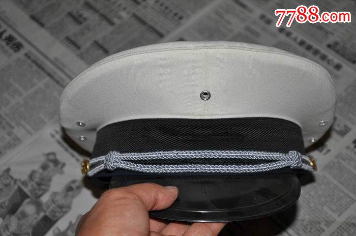 包邮近全新87海军尉官3号凡立丁大檐帽一顶