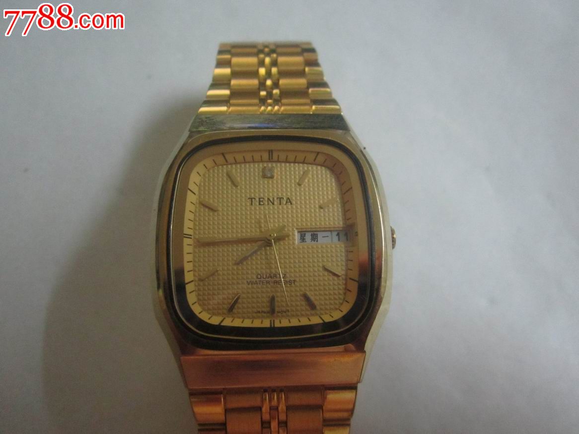 精美的全包金tenta石英双历男表【走时正常】,手表/腕表_第14张_7788