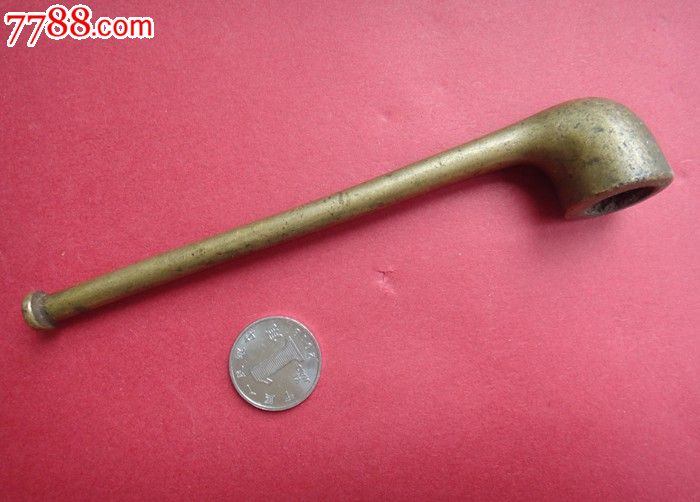 小步古玩※清代一口香铜烟斗,很小-包快递-价格:160元-se30749064