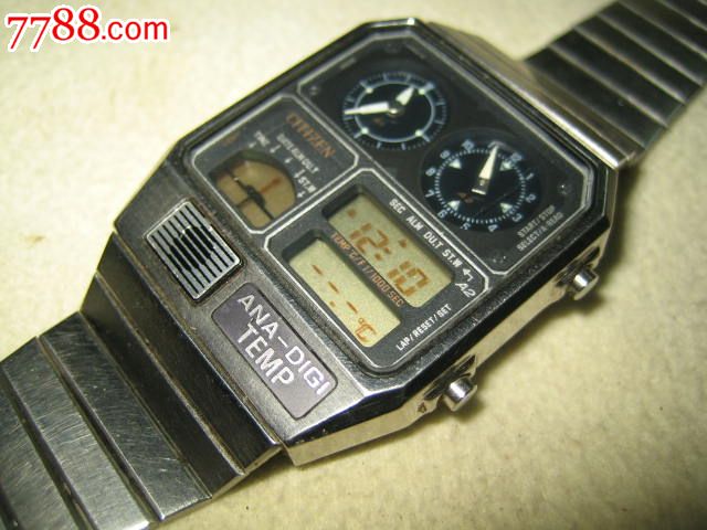 罕见收藏级【西铁城】gn-4-s电子表【古董表收藏】