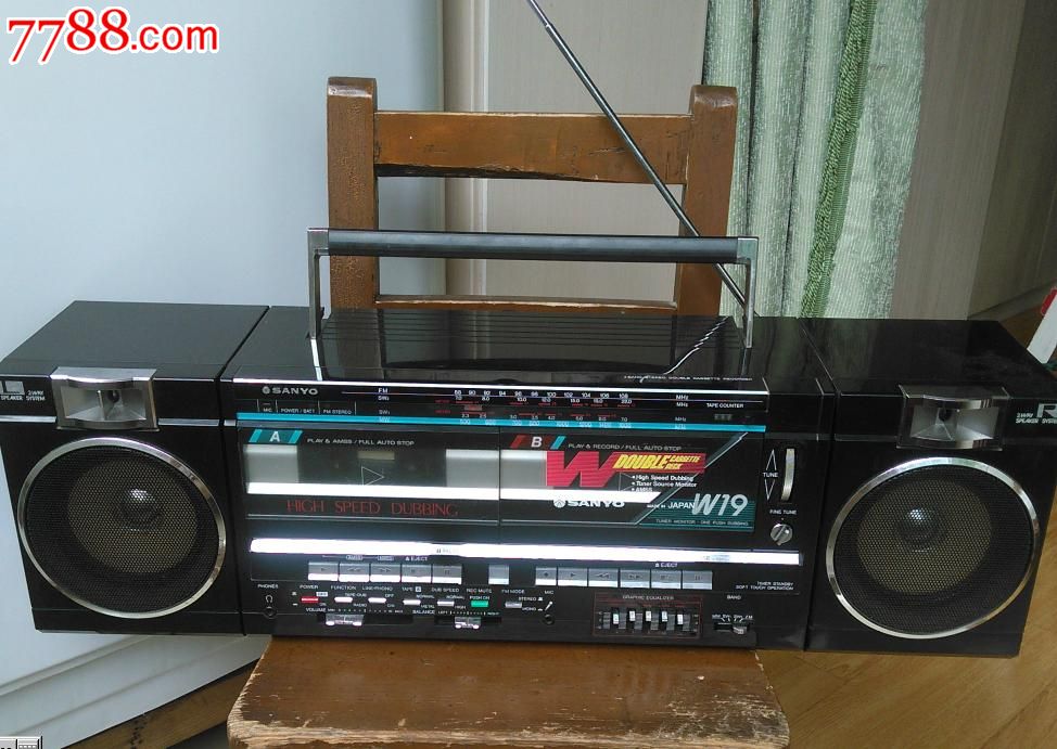 日本全进口三洋双卡带收录机