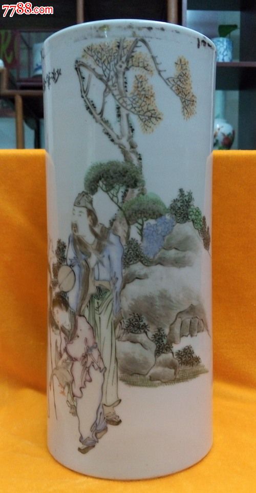 妙笔禽鹅——浅绛名家吴少峰人物帽筒