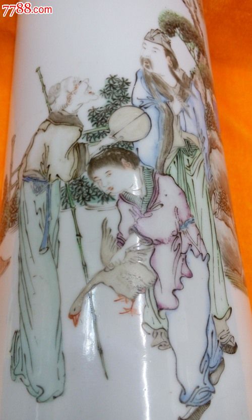 妙笔禽鹅——浅绛名家吴少峰人物帽筒