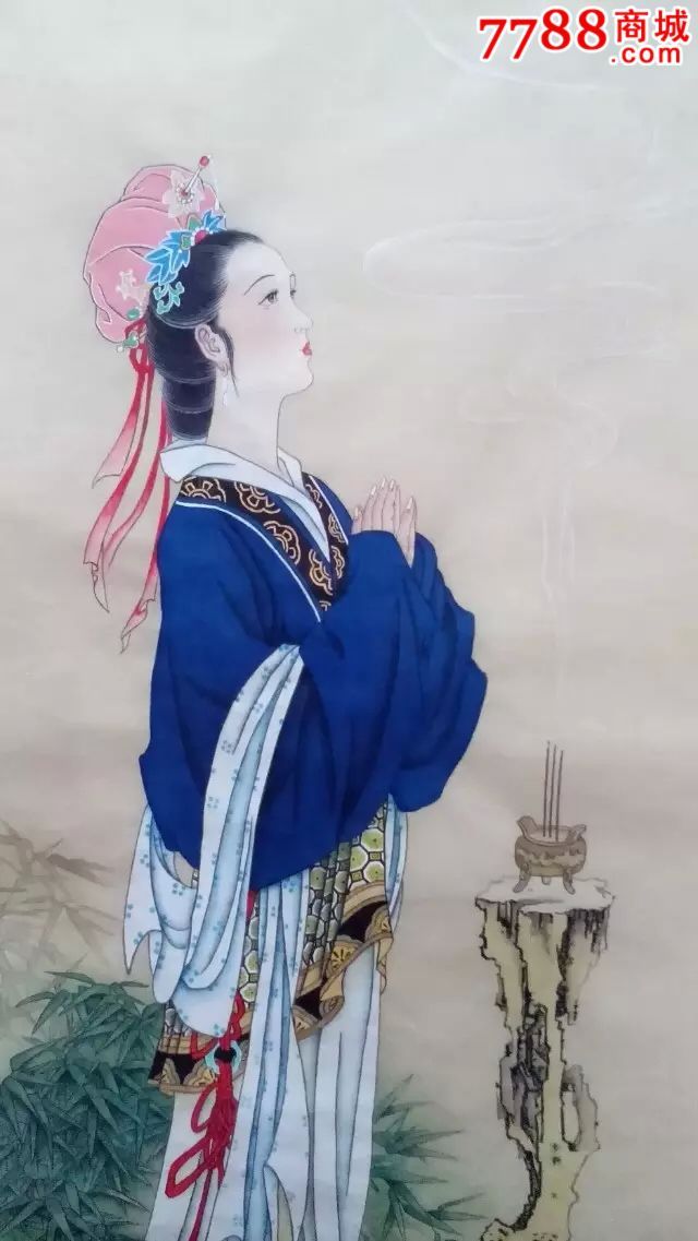 四大美女-工笔画_人物国画原作_第5张_七七八八钱币收藏