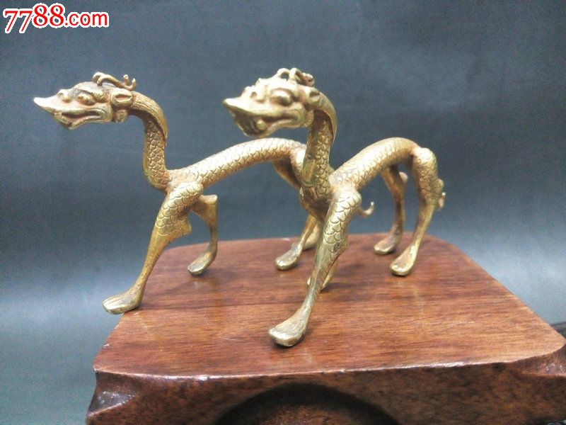 古玉老玉金银器古董收藏唐代老物件银鎏金小龙螭龙古玩杂项