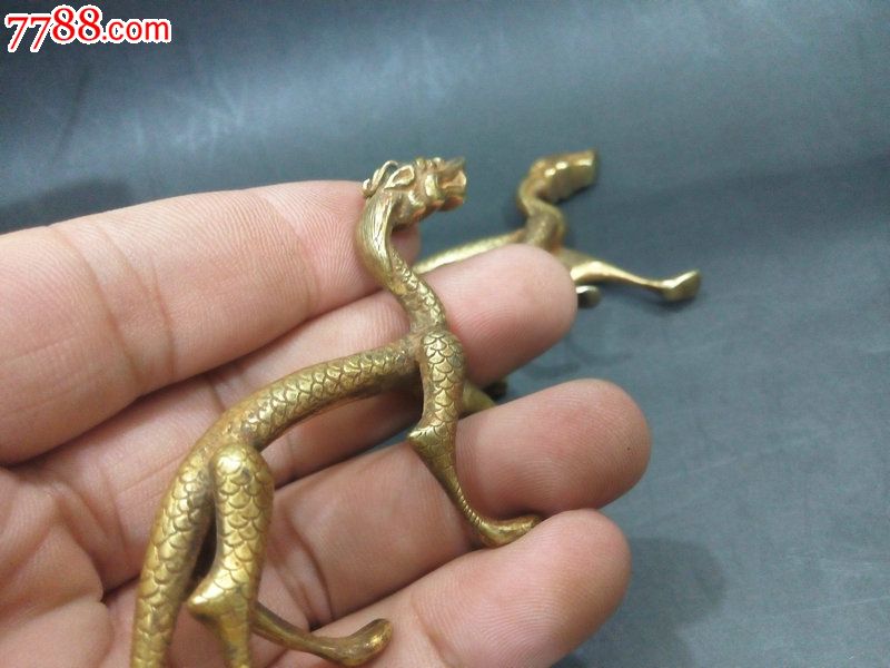 古玉老玉金银器古董收藏唐代老物件银鎏金小龙螭龙古玩杂项