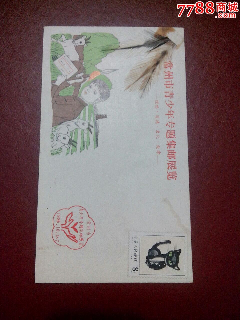 常州少年邮展鸡毛信-价格:3元-se31448891-信封/实寄封-零售-7788收藏