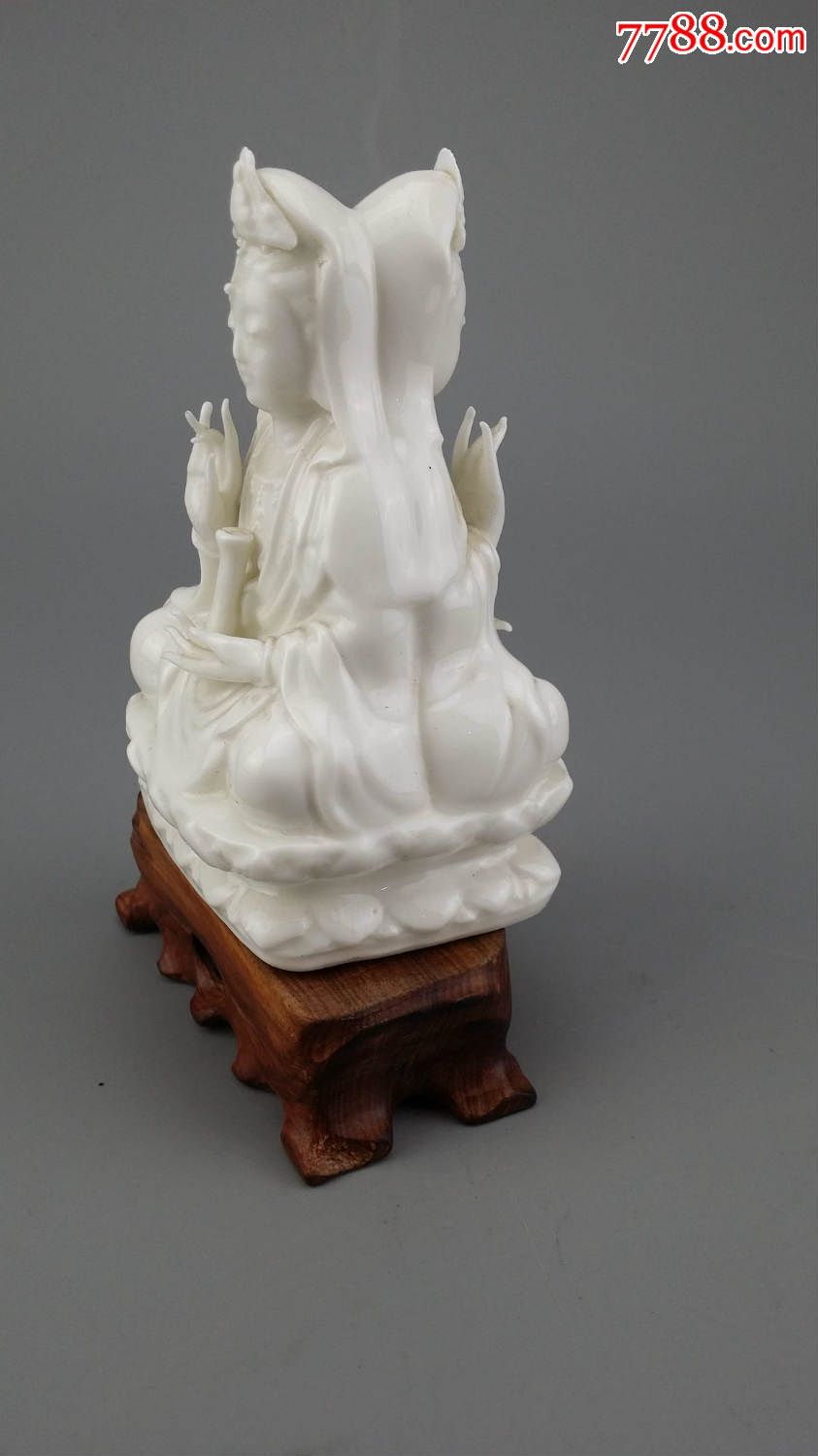 乡下收来的双面观音白釉瓷器