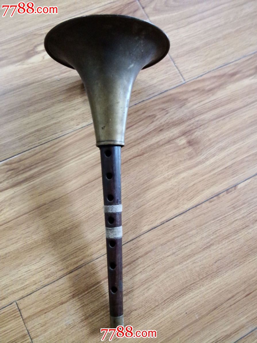 清末民国时期红木杆铜喇叭