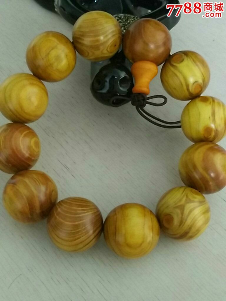 黄金柚手串黄金章对眼鬼脸留疤手串