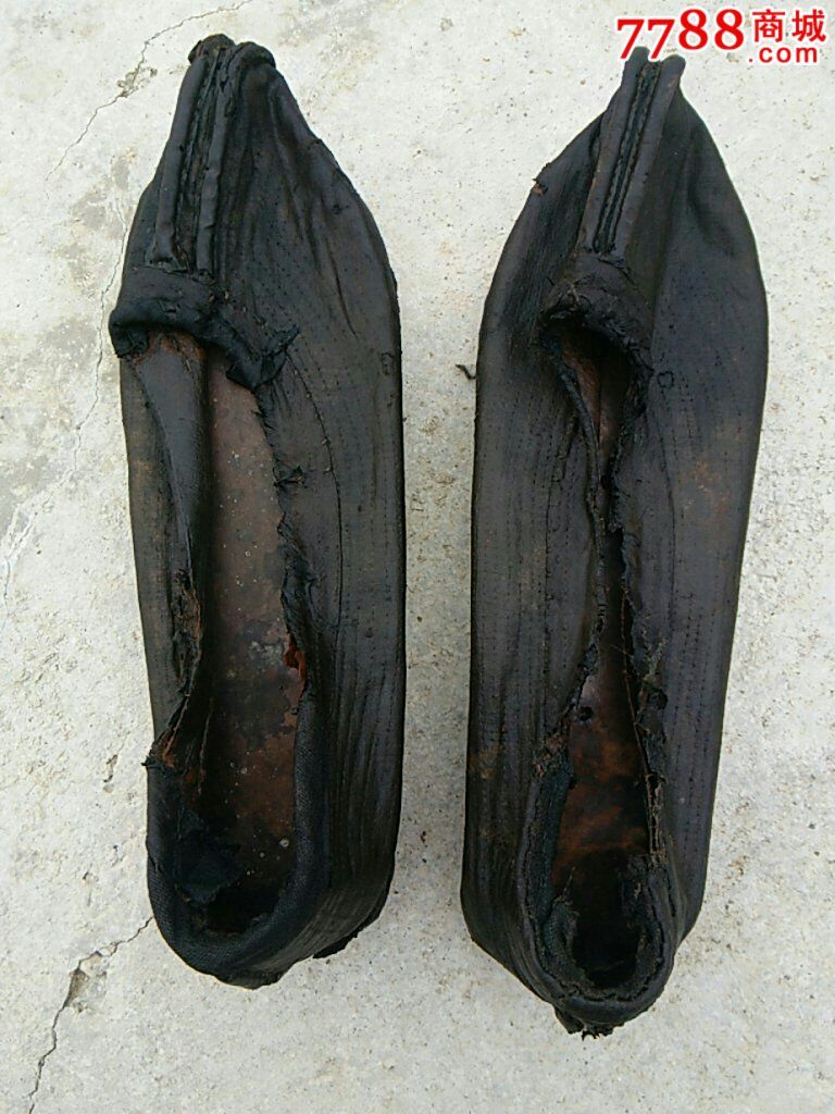 清代民俗圆底铁钉鞋