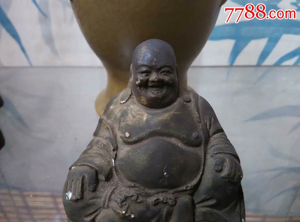 清代民国仿铜石膏佛像