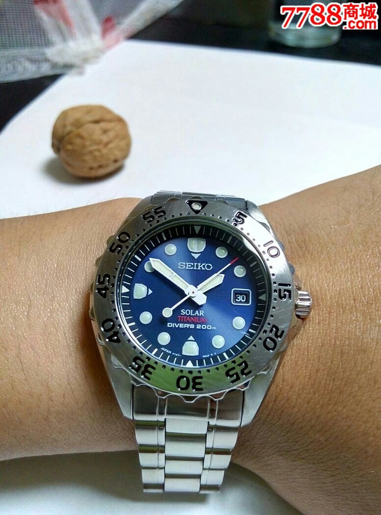 精工光动能钛合金潜水表_手表/腕表_第1张_7788钟表