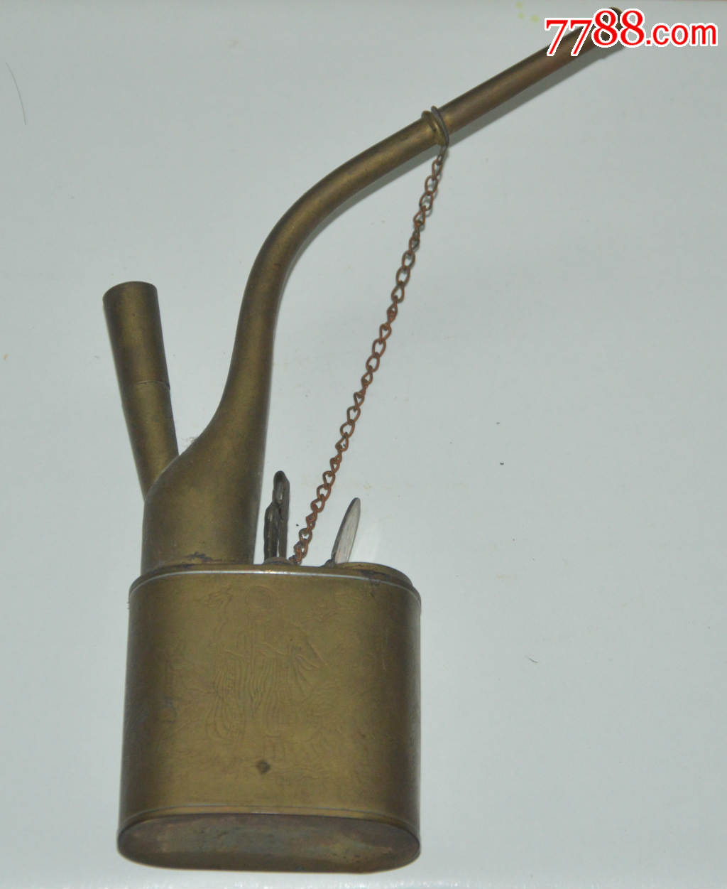 铜水烟枪(寿星图)