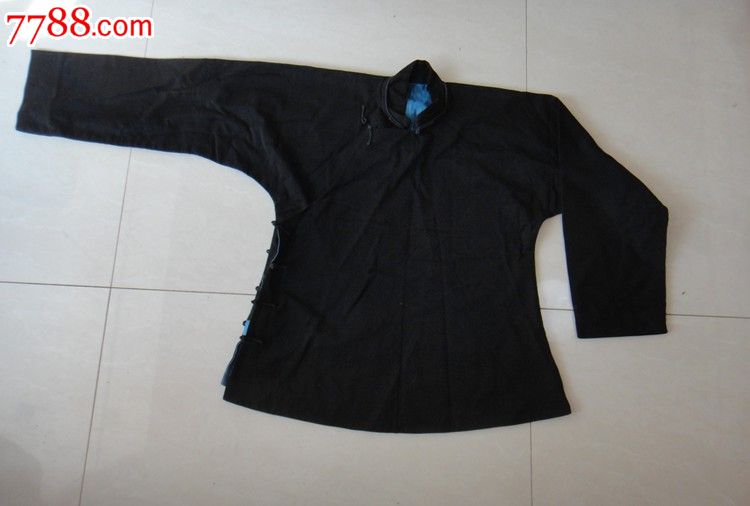 小步古玩※民国男人黑布马褂衣服,拍电影道具服装