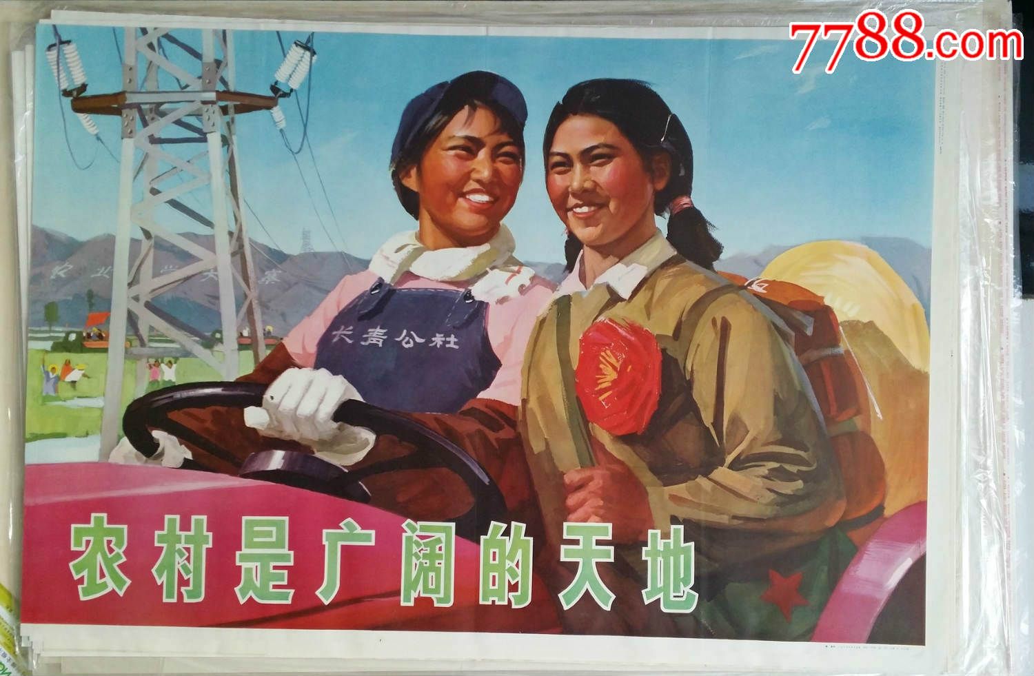 知青题材:农村是一个广阔的天地-价格:800元-se32522191-年画/宣传画