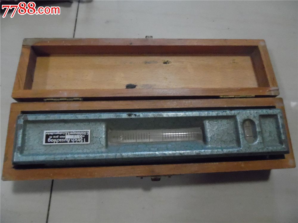 50年代前-外国进口-特殊专业用--水平仪--21厘米左右---带个原装木盒