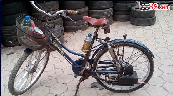 80年代燃油助力自行车