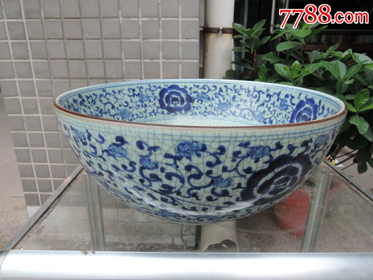 乡下收的青花大碗一个