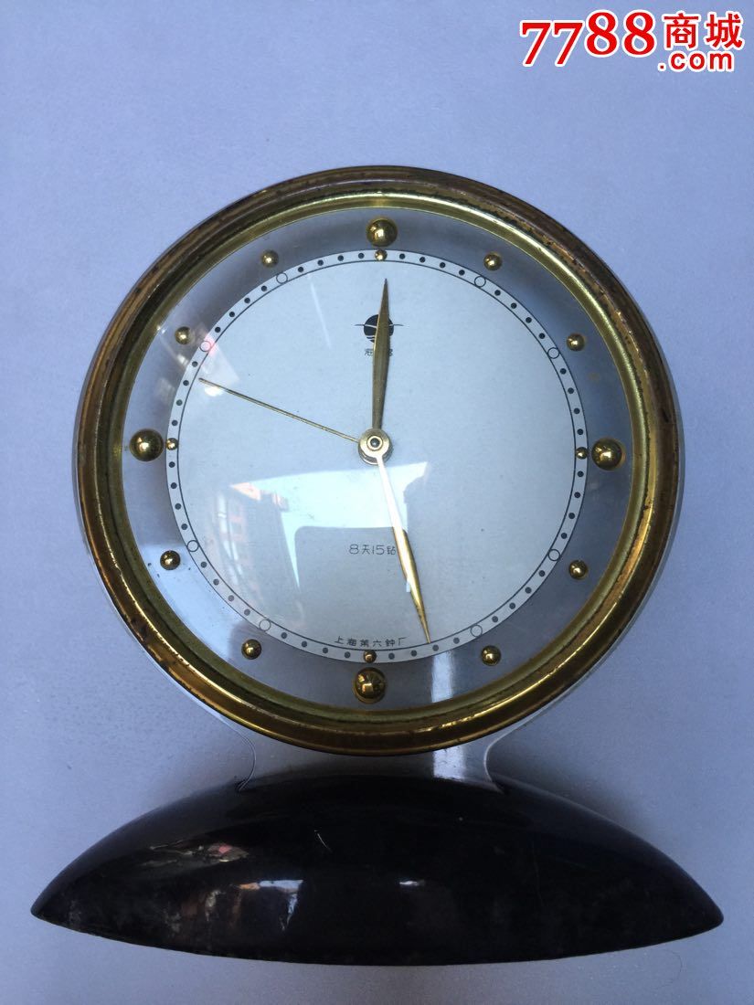 海鸥牌---8天15钻圆型细马机械闹钟