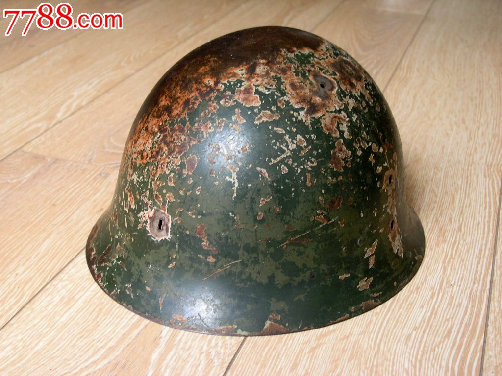 滇西抗战收藏151101-民国日军鬼子遗留钢盔90盔原漆包老保真