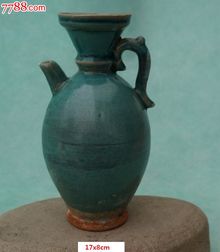 石湾窑绿釉执壶