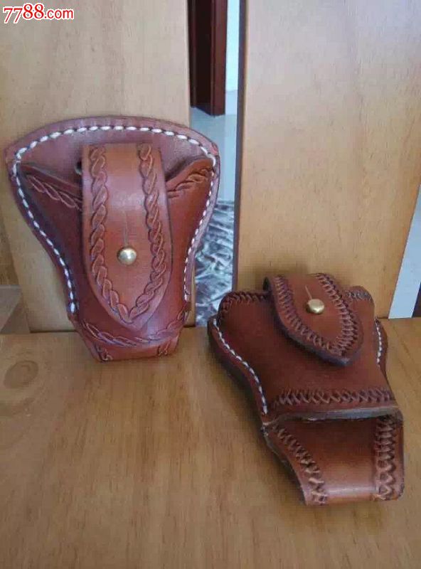 弹弓纯牛皮压花手工套_皮枪套/皮套_品极轩【7788收藏__收藏热线】
