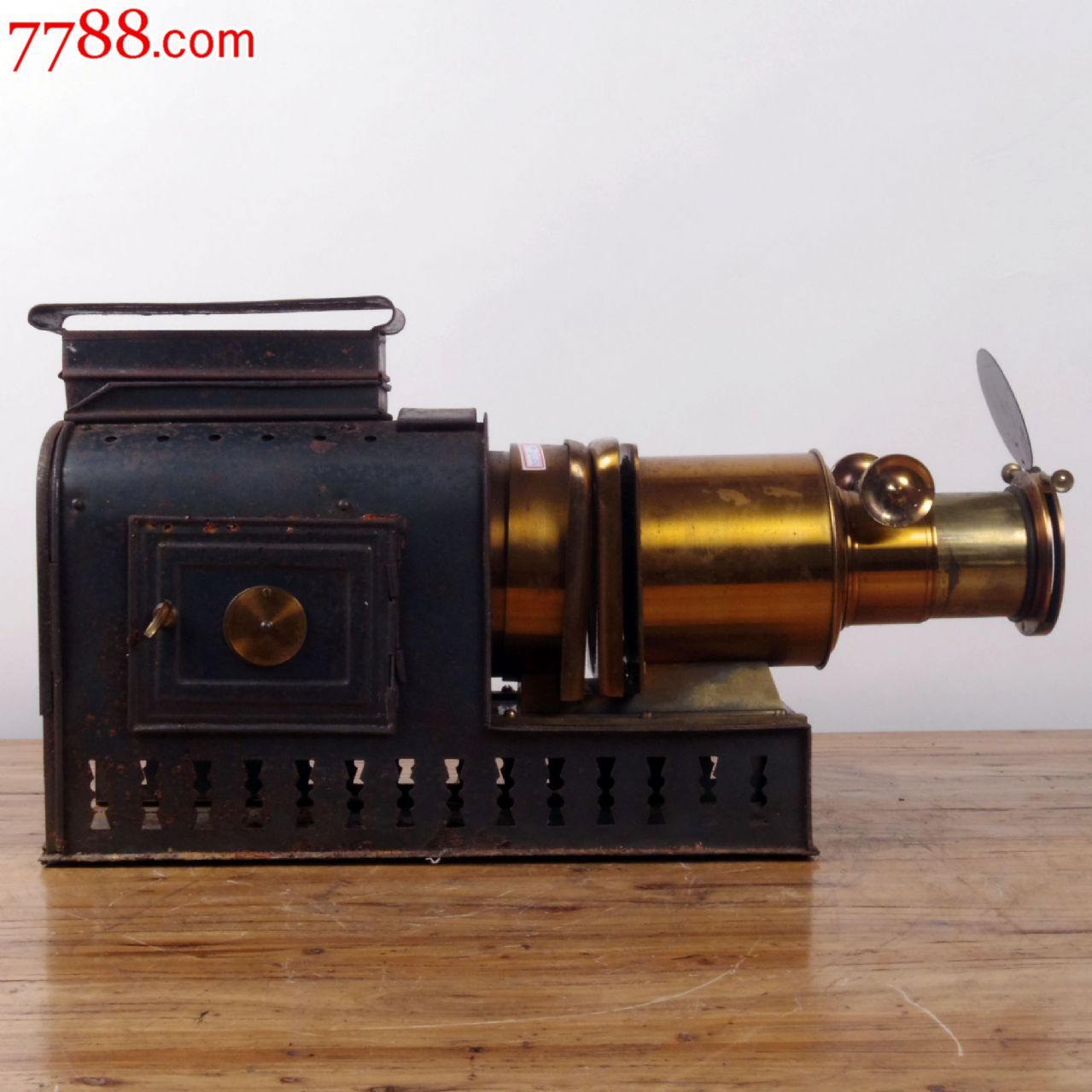 1900年英国古董幻灯机电影机收藏品8品稀有老物件缺少光源