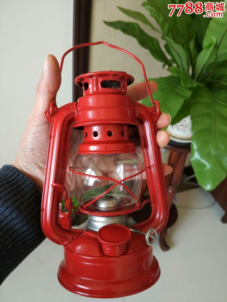 全新未用小号老煤油防风灯红色一对,马灯/煤油灯_第1张_7788马灯