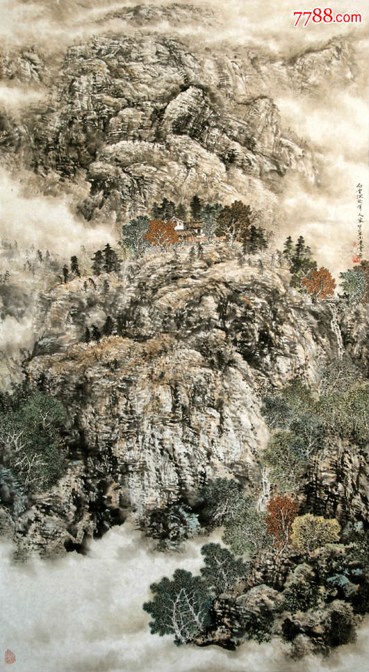 白云深处有人家-价格:16000元-se33627986-山水国画原作-零售-7788