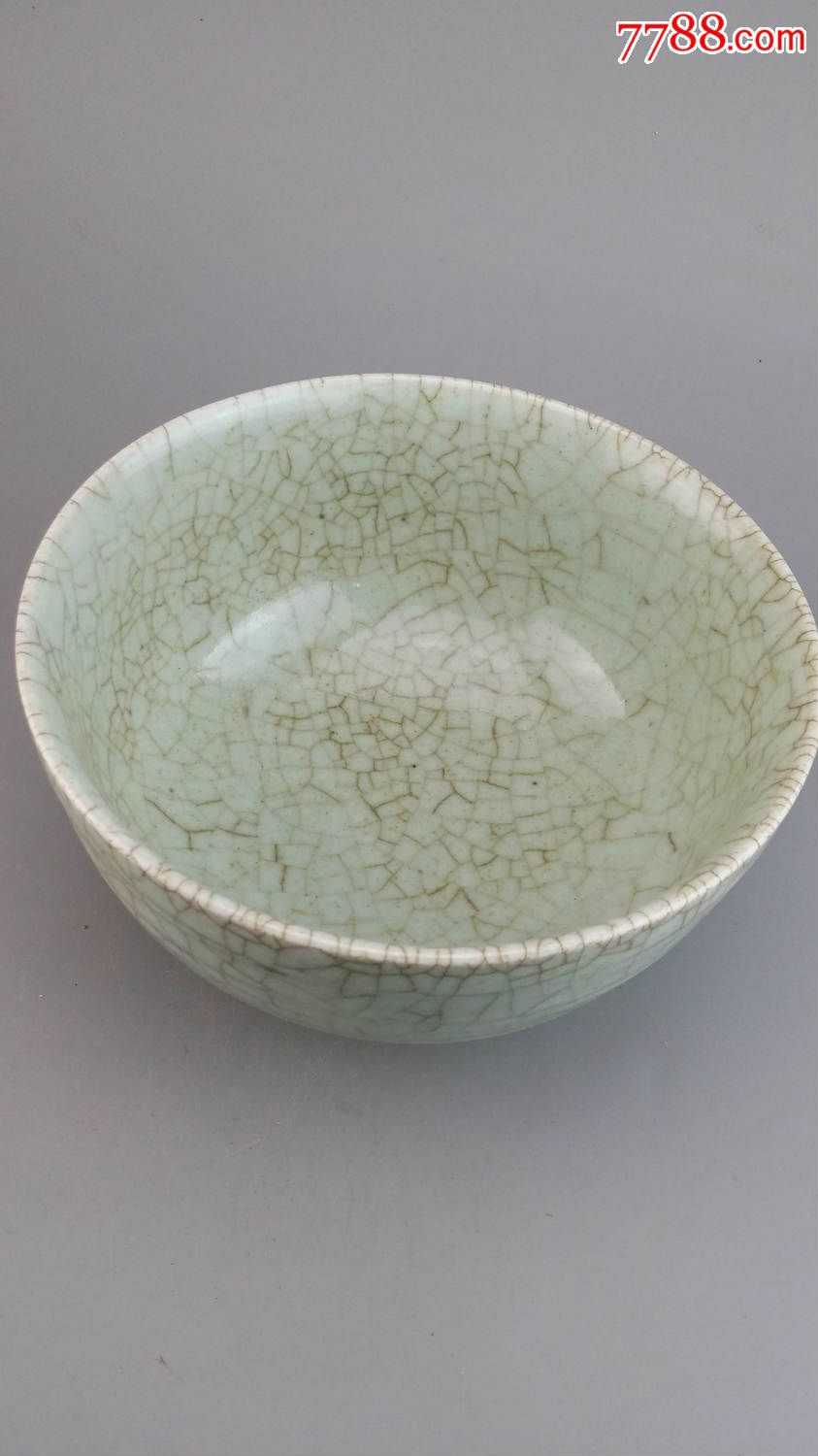 开片素面大碗瓷器编0098
