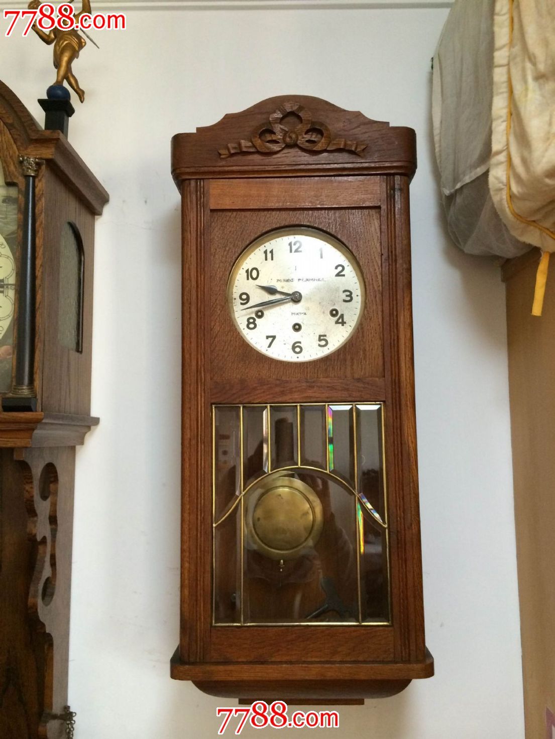 好时记号德国双箭古董五音挂钟