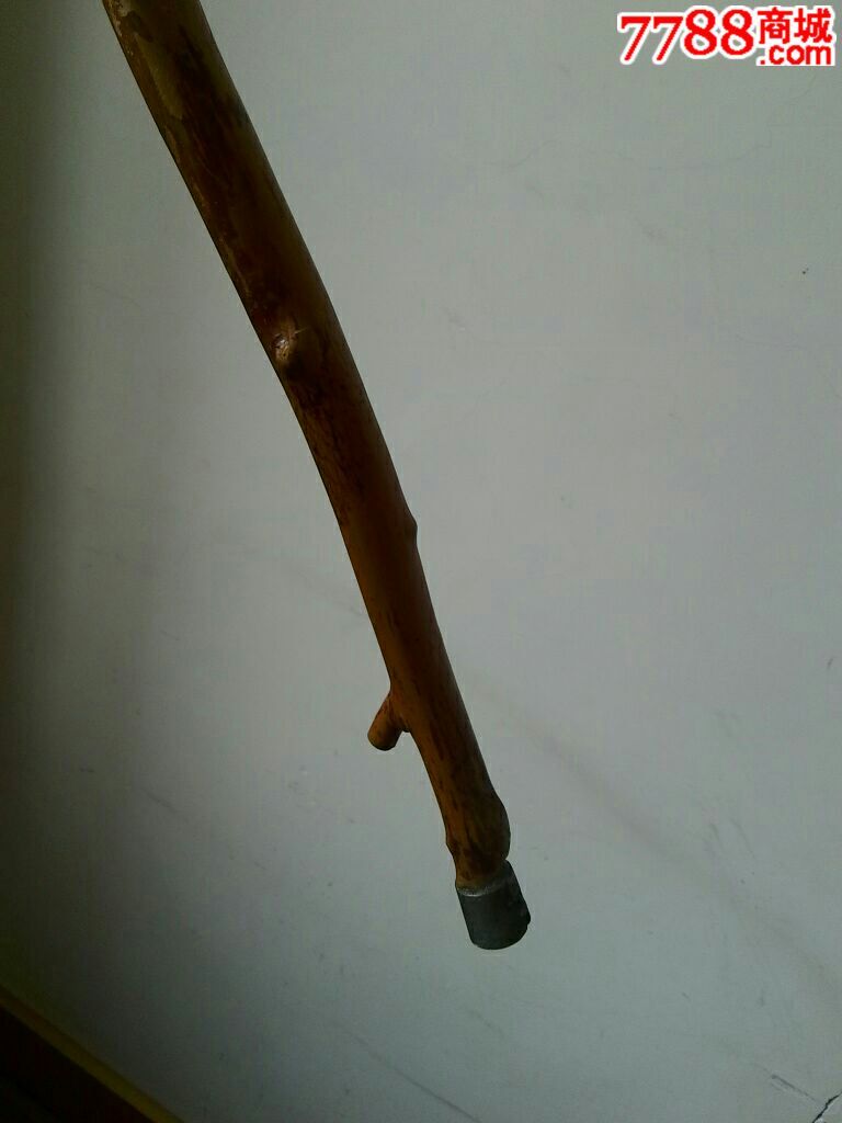 纯手工制作老榆木根老人手杖.