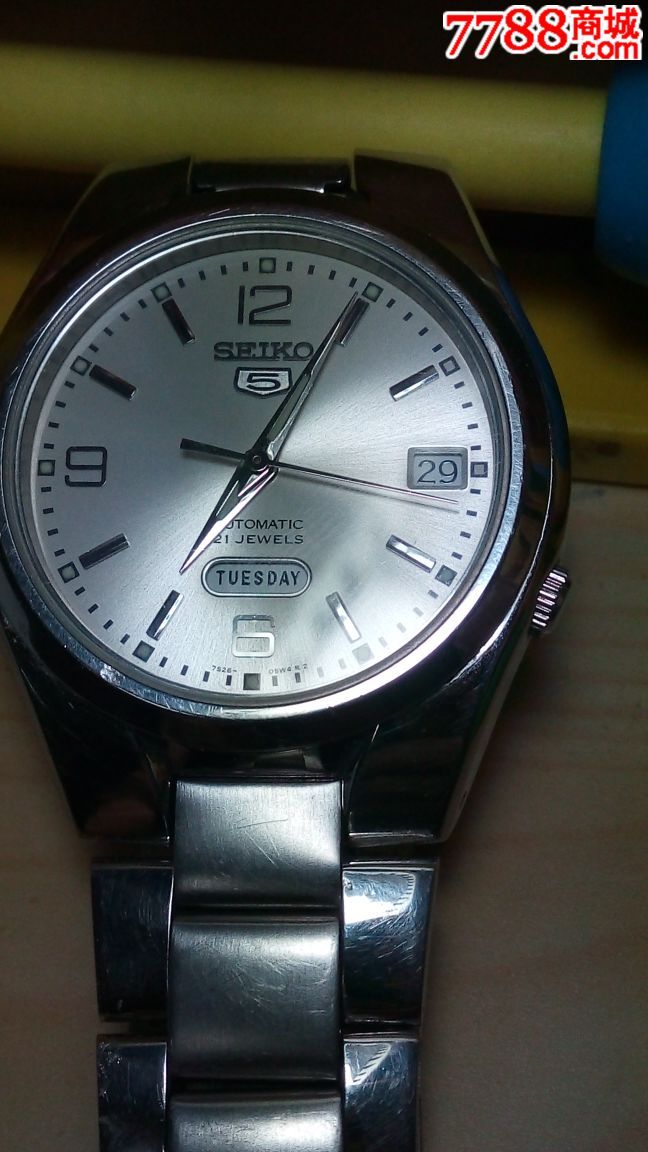 美品精工7s26c全自动手表双历走时全部正常